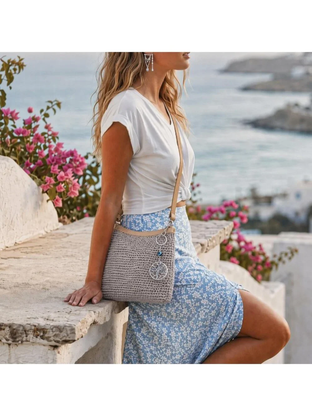 Chic Small Woven Crochet Crossbody Purse for Women - Perfect Vacation Bag